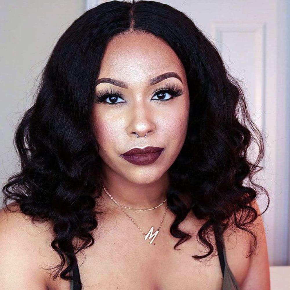 Kinky Straight BlownOut Human Hair 13 x 6 Lace Front Wig Ywigs