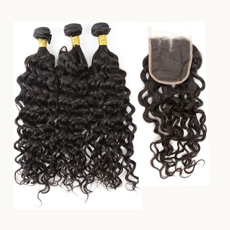 Wave Brazilian Hair Bundles 5x5 HD Lace Closure PSB002