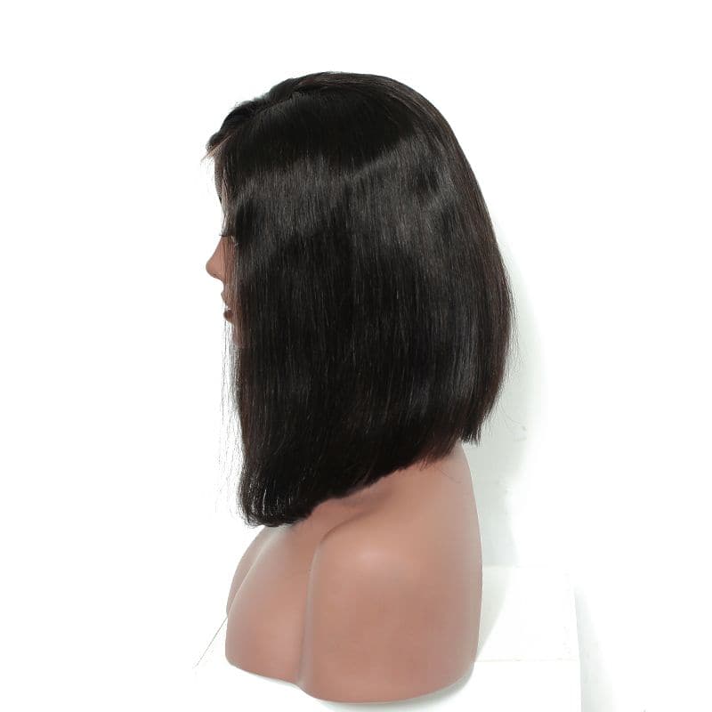 Straight Human Hair 360 Lace Frontal Bob Wigsleft1
