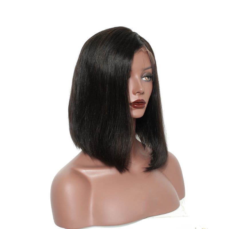 Straight Human Hair 360 Lace Frontal Bob Wigsleft2