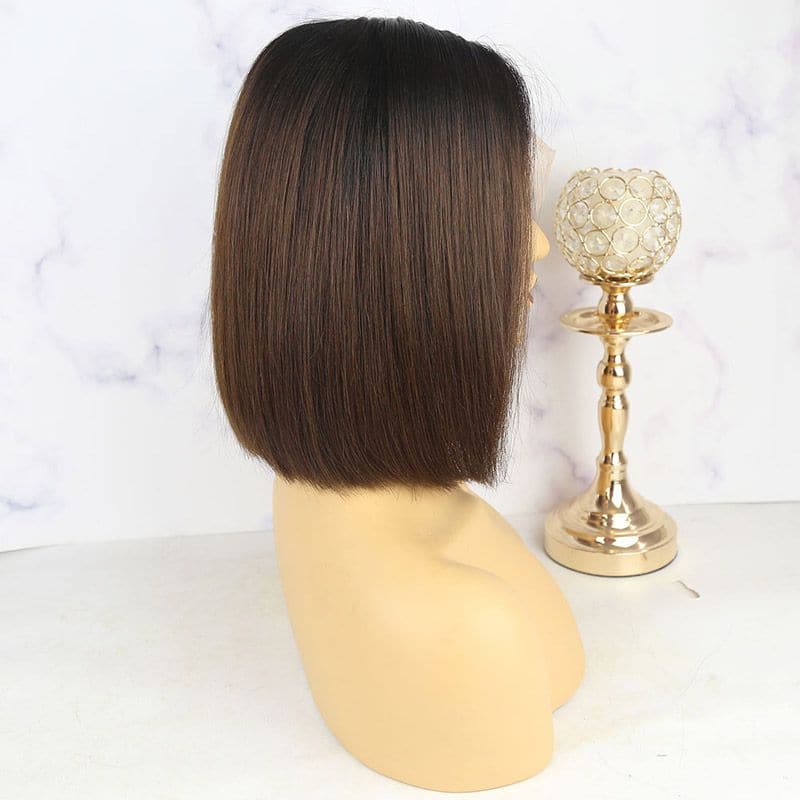 Chocolate Straight 13 x 6 Lace Front Bob Wigs