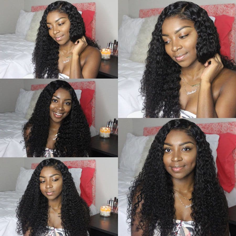 Water Wave 360 Lace Frontal Wigs Human Hair AOB08 review3