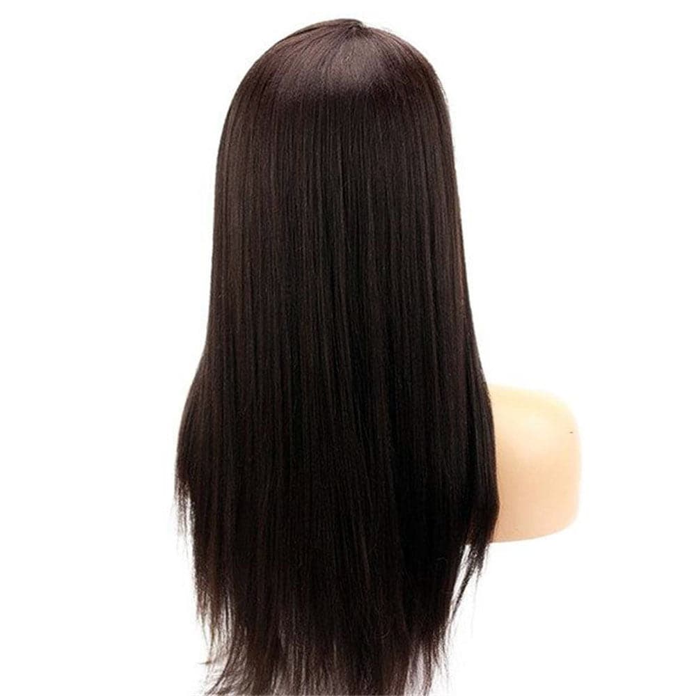 Yaki Straight Human Hair 13x6 Lace Front Wig 7