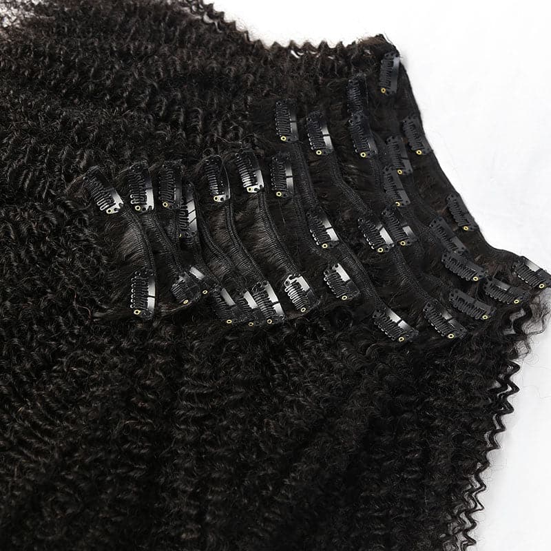 Kinky curly clip-ins for voluminous hair