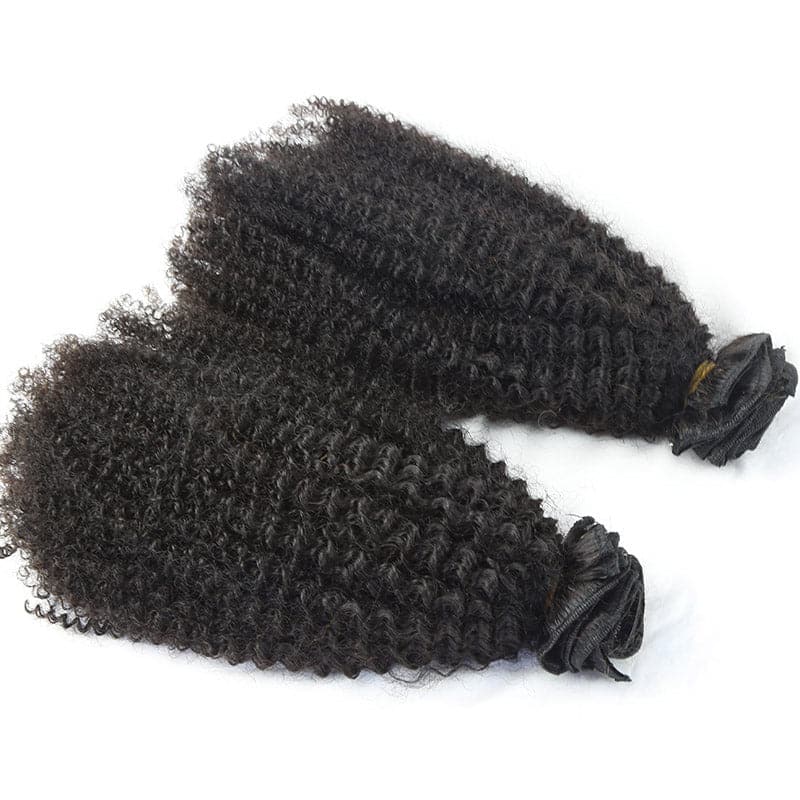 Versatile clip-in extensions for kinky curly hair