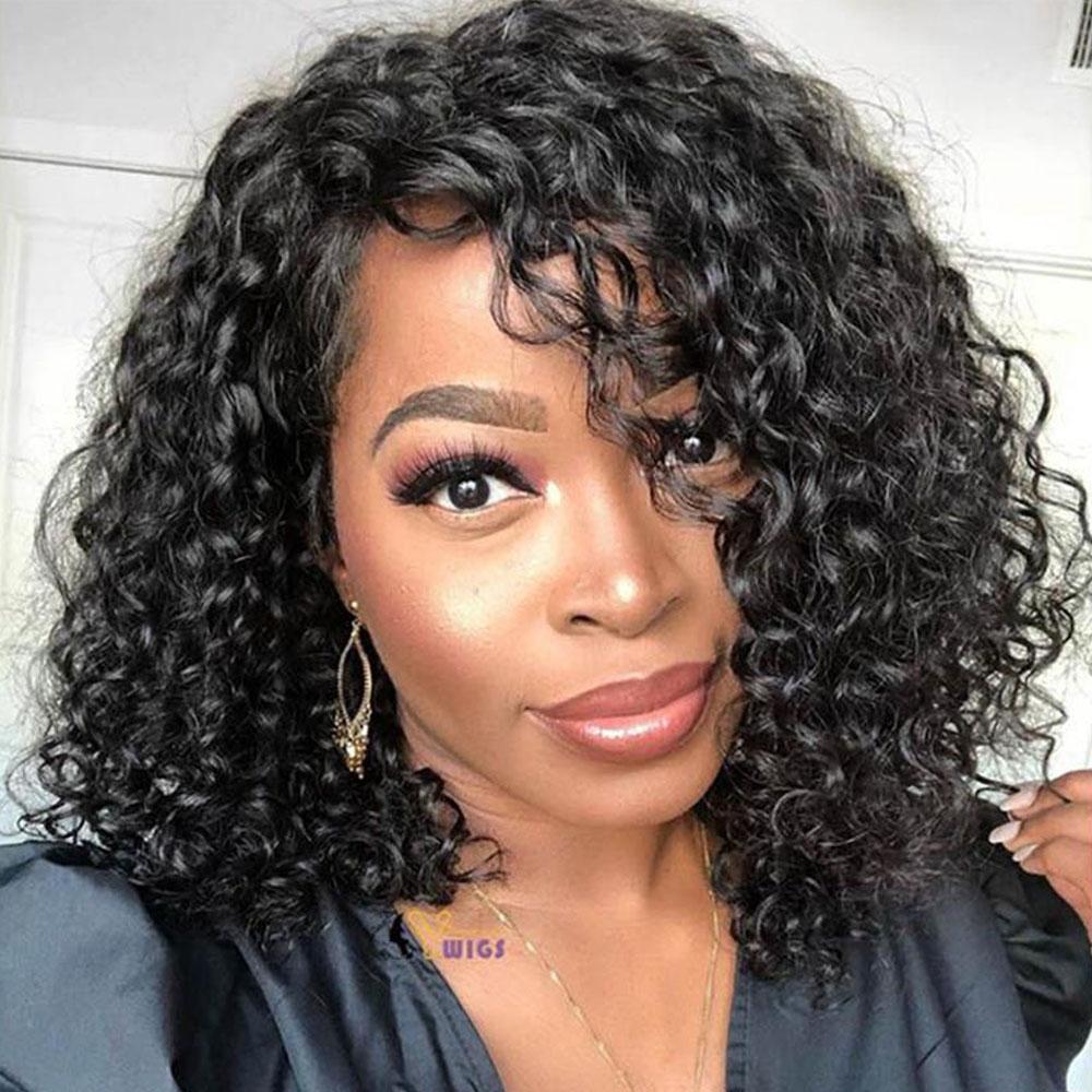 Curly Middle Part 13 X 6 Lace Front Wig 9