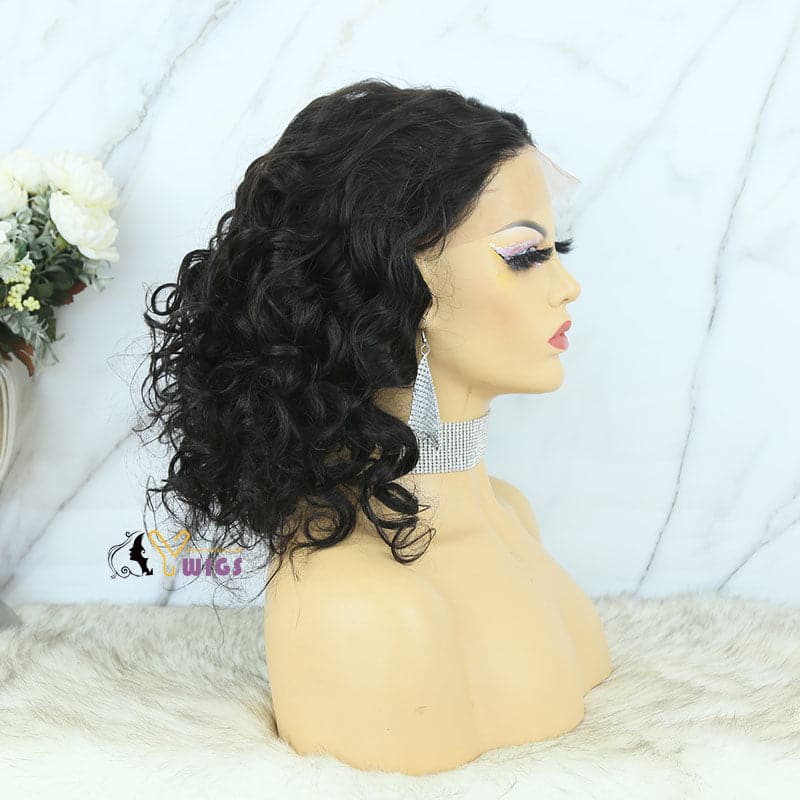 big curly t part wig 13x6 lace front wig right side