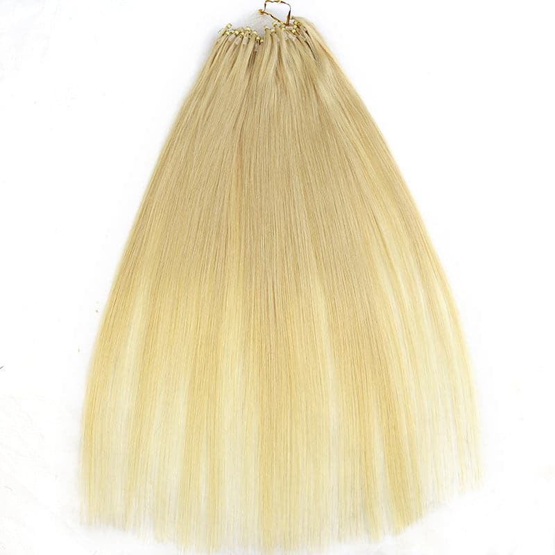 613 blonde hair micro link extensions