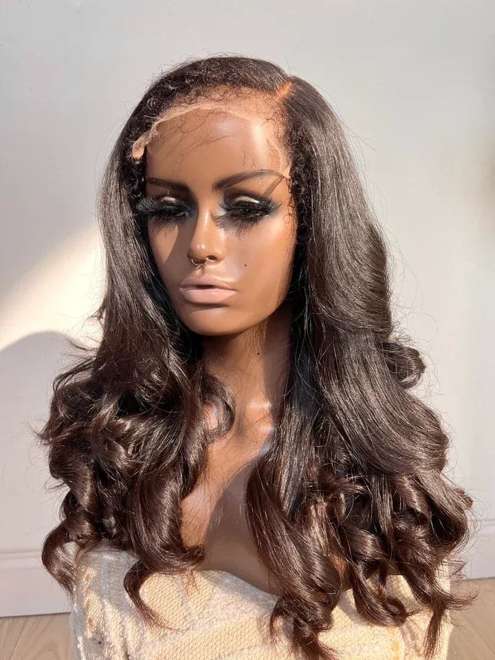 4C Edges - Body Wave 5X5 Lace Closure Wig with Curly Edges