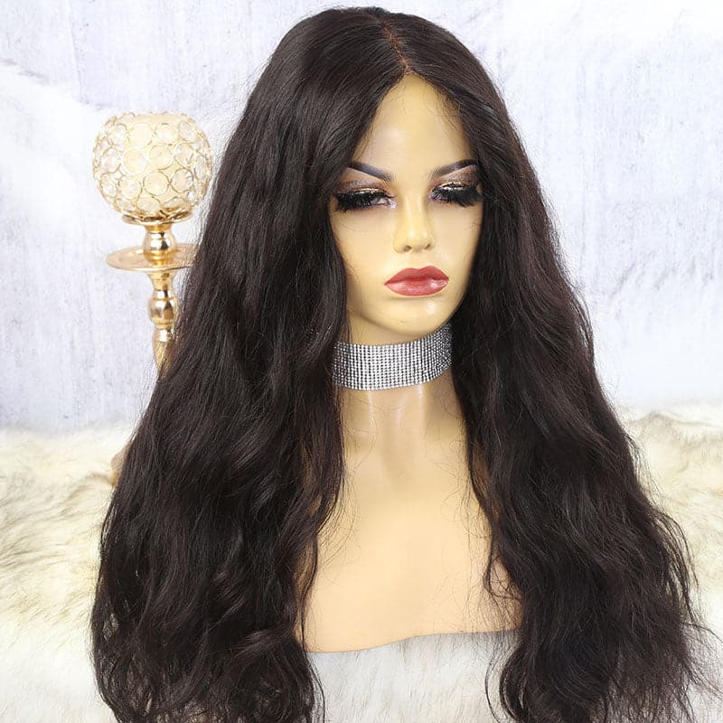 glueless wavy pre-cut 5x5 lace front wig 9