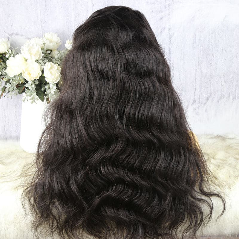 glueless wavy pre-cut 5x5 lace front wig 12