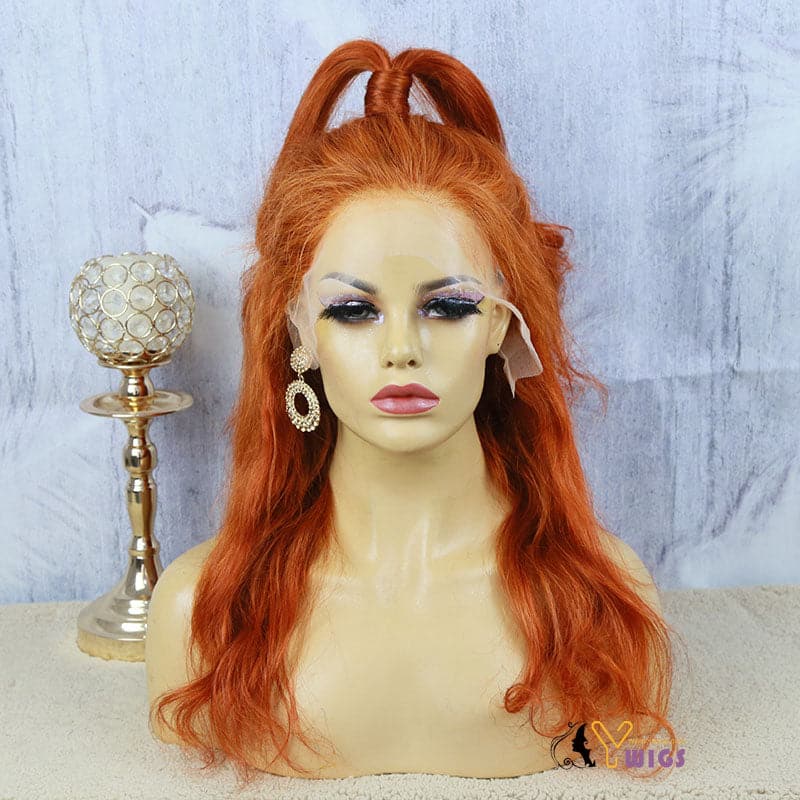 chloe orange body wave 13x4 lace front wig human hair 01
