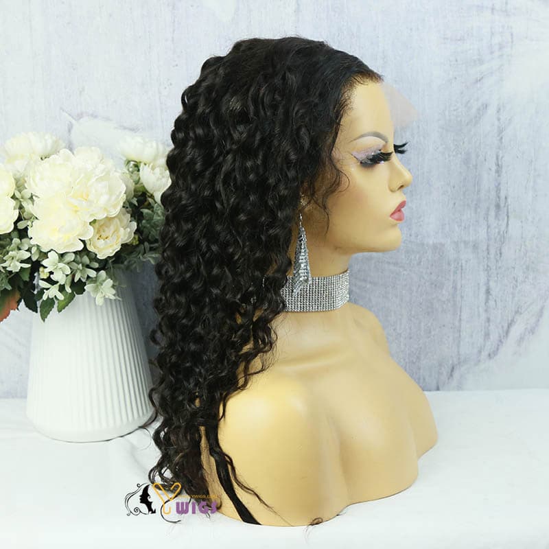 clear lace loose wave 13x6 lace front wig human hair 4