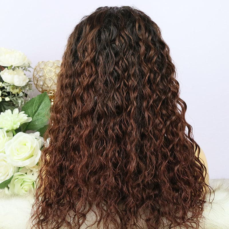 copper curly 13x6 lace front wig
