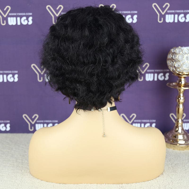 bangs water wave 13x6 lace front bob wig 3