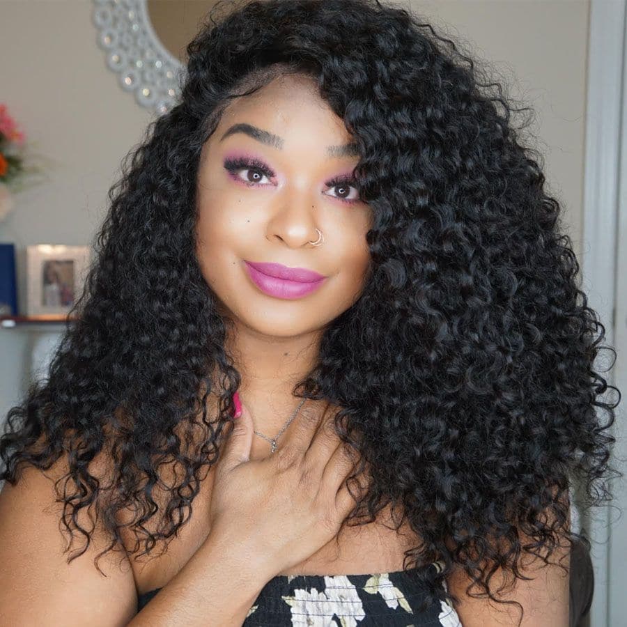 Deep Curly Human Hair 13x4 Lace Front Wigs 02