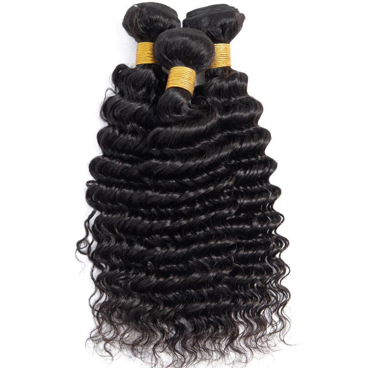 deep wave bundles with 4x4 lace closure