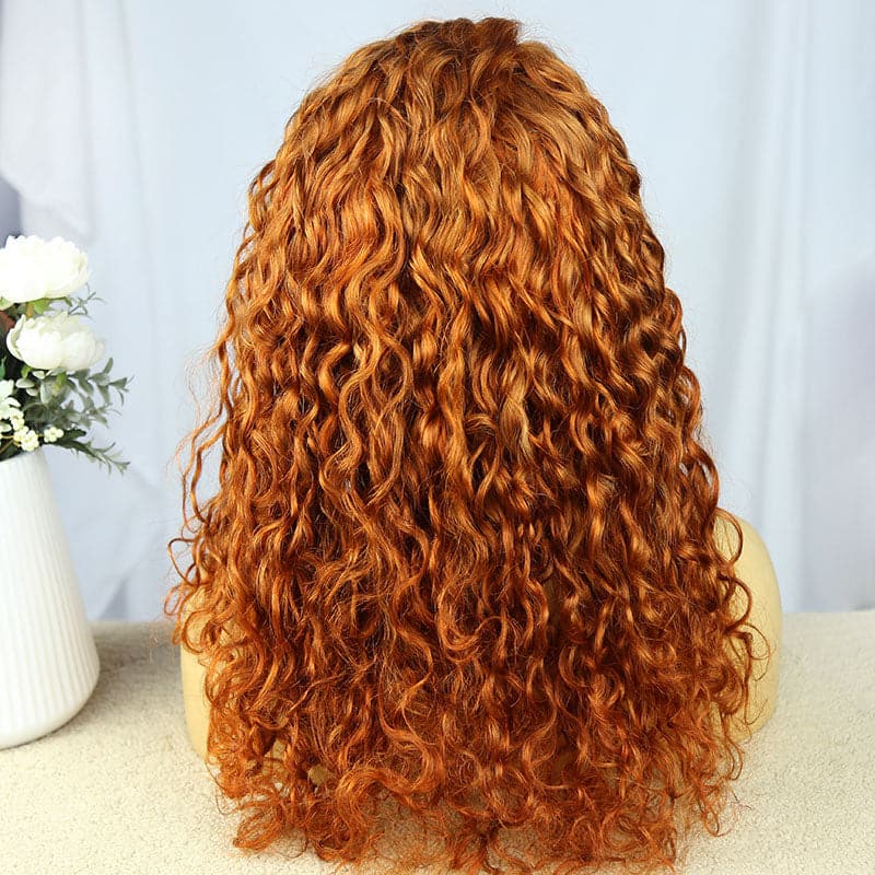 ginger deep curly human hair 13x6 lace front wig 03