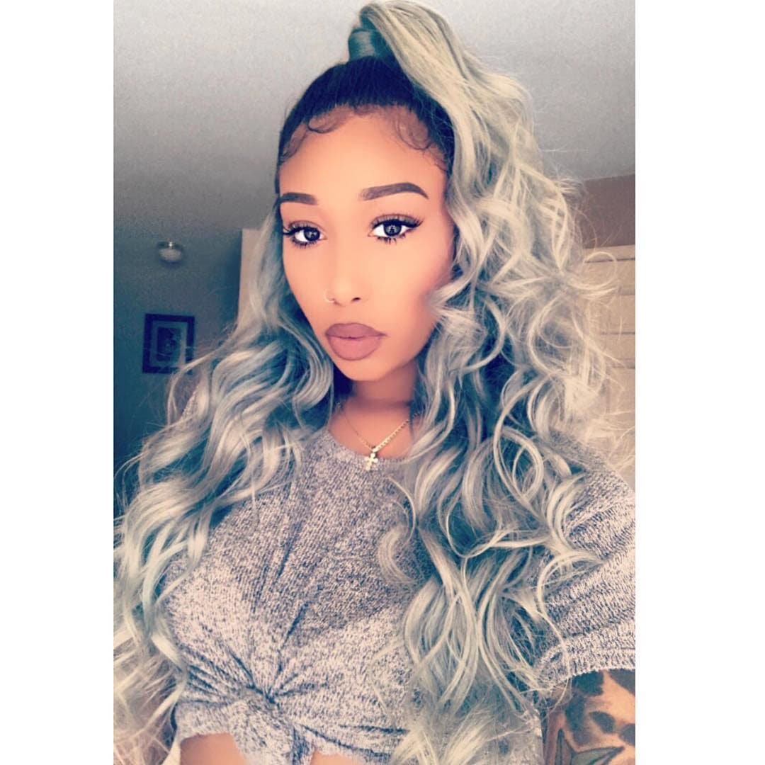 Grey with Dark Roots Human Hair Body Wave Lace Wig reivew 2
