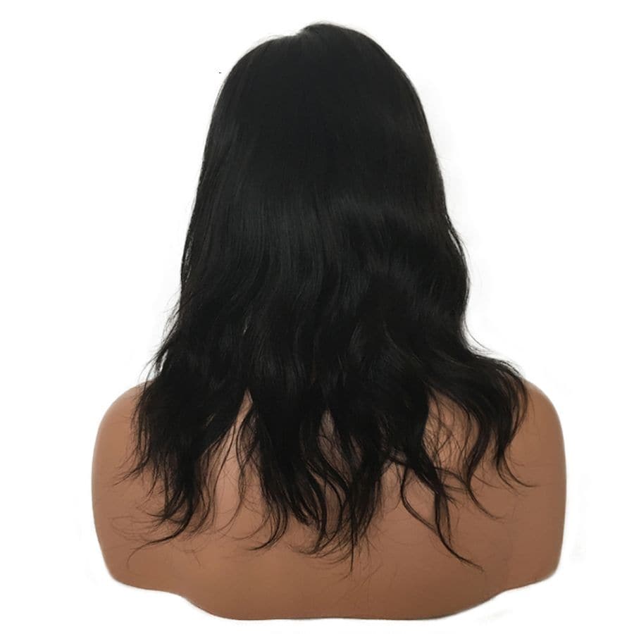 Natural Wave Brazilian Human Hair 13x4 Lace Front Wig with Bang 03