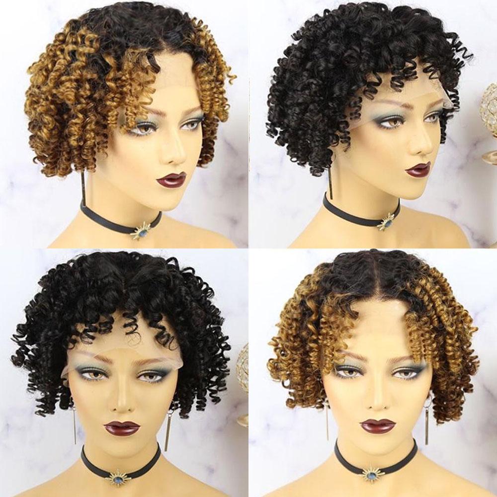 Curly Middle Part 13 X 6 Lace Front Wig 1