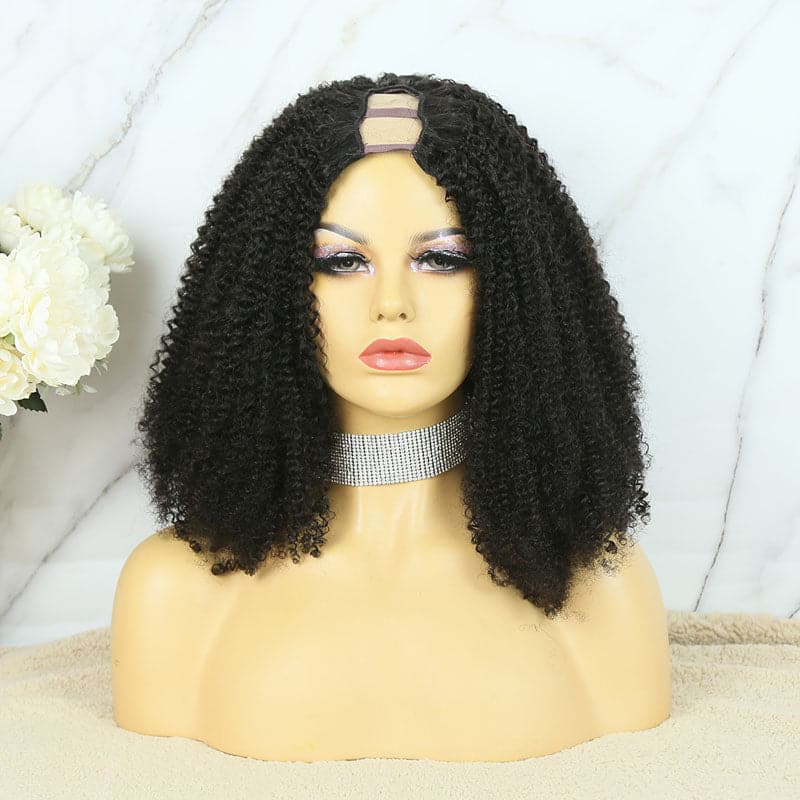 kinky curly u part wig