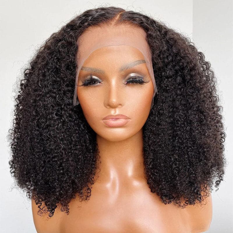 kinky curly 13x4 lace front wig product for black hair