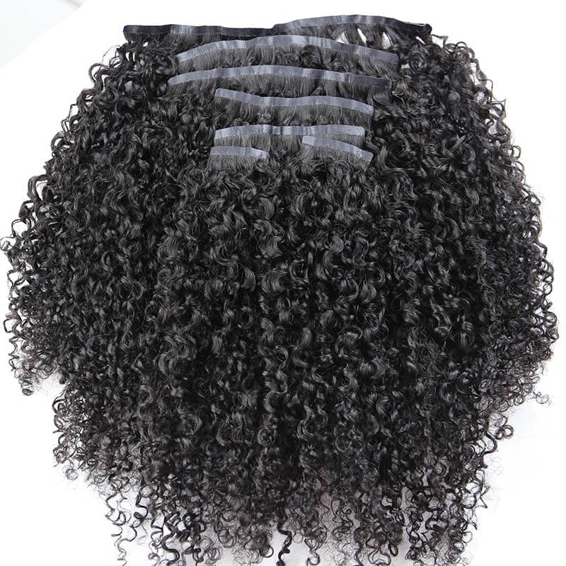 kinky curly clip in hair extensions affordable