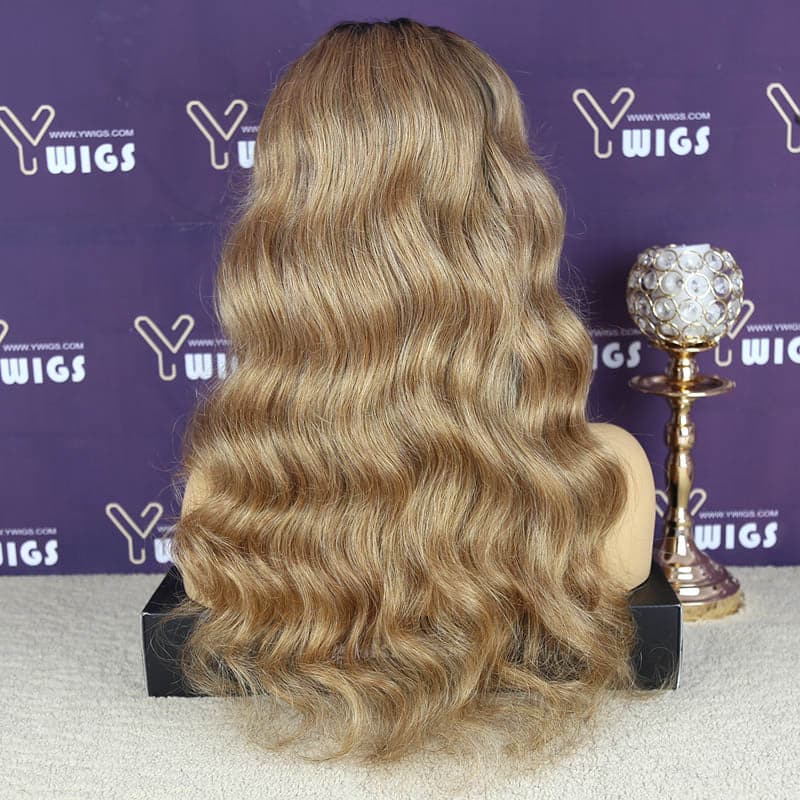 ombre honey blonde body wave 13x4 lace front wig AFB04-1B27 product photo 6