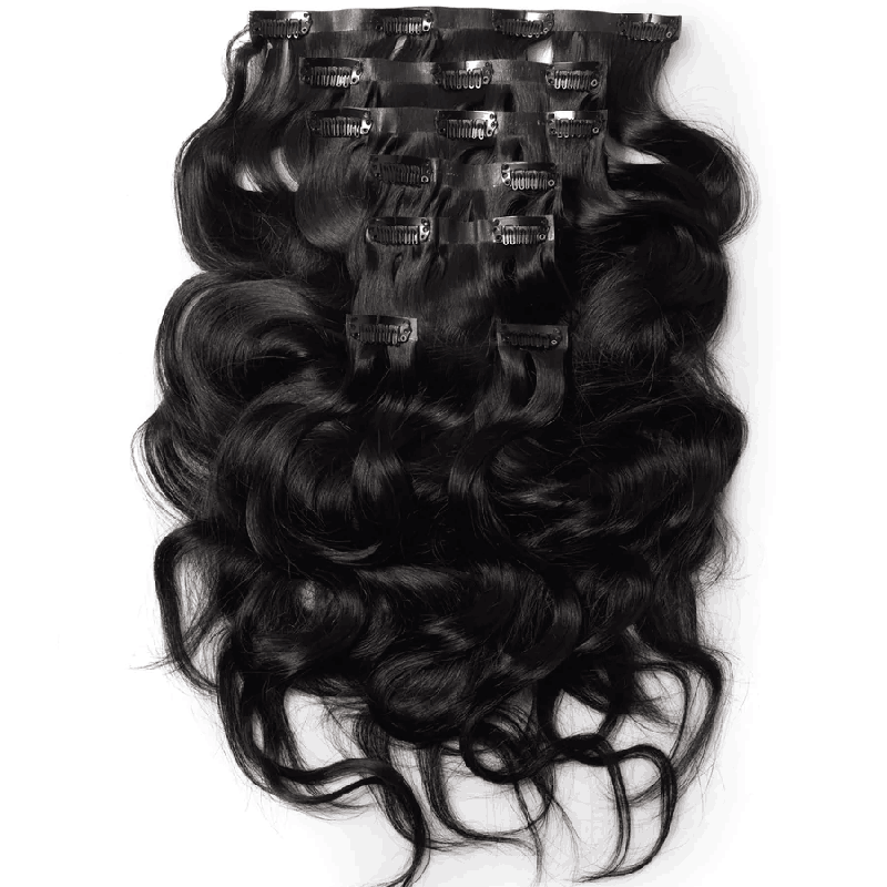 7pcs/set clip in hair body wave