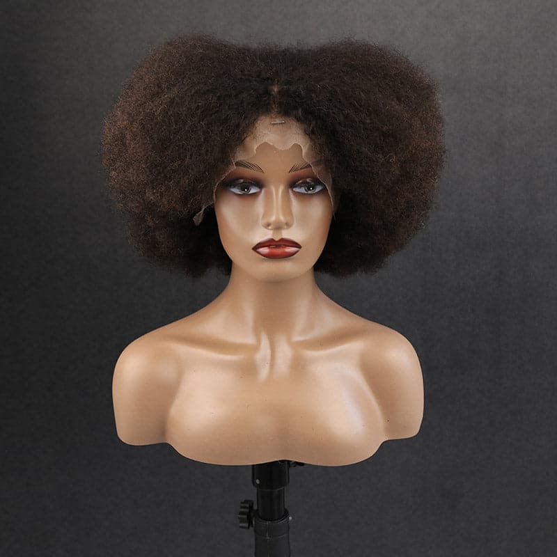 teenie weenie afro kinky curly human hair 13x6 lace front wig