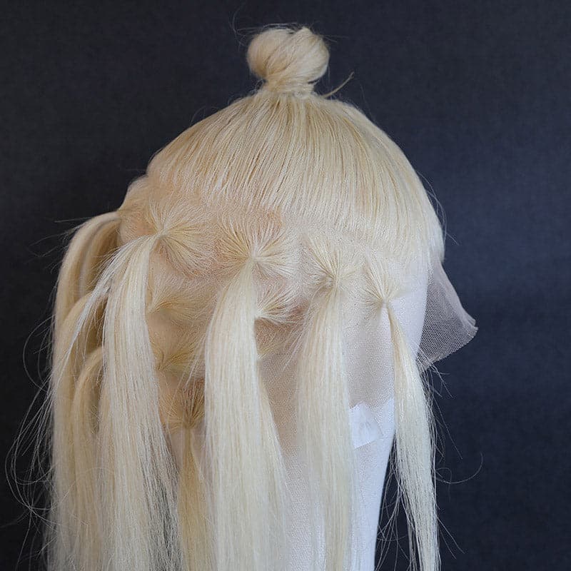 Perruque Full Lace Wig cheveux humains lisses #613 blonde