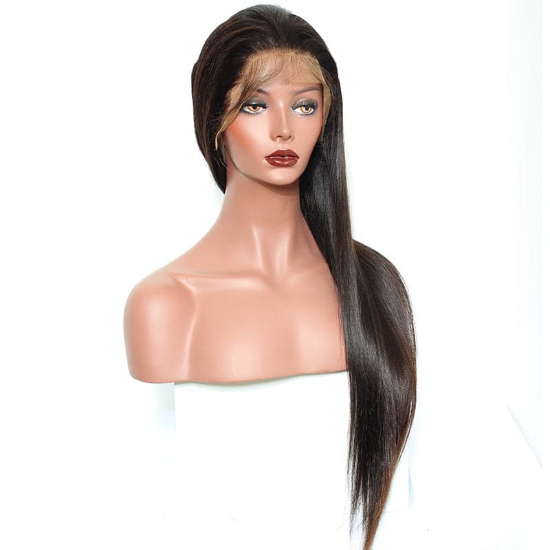 straight 360 lace front wig human hair 4