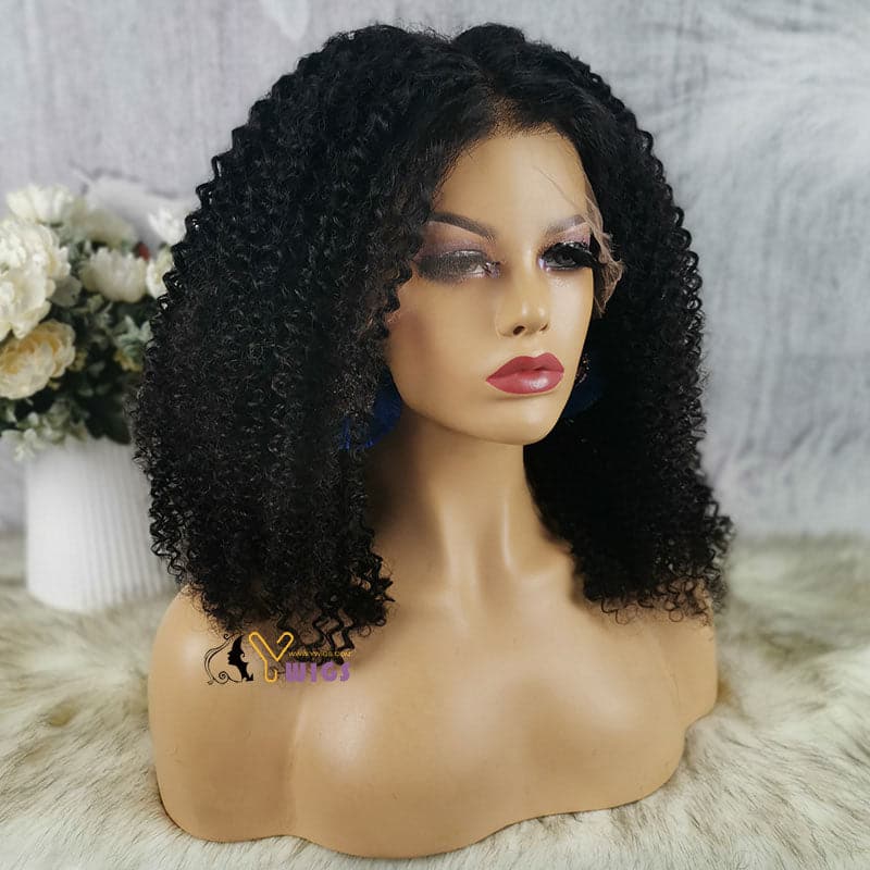 HD Clear Lace Jerry Curly Brazilian 13 x 6 Lace Front Wig – Ywigs