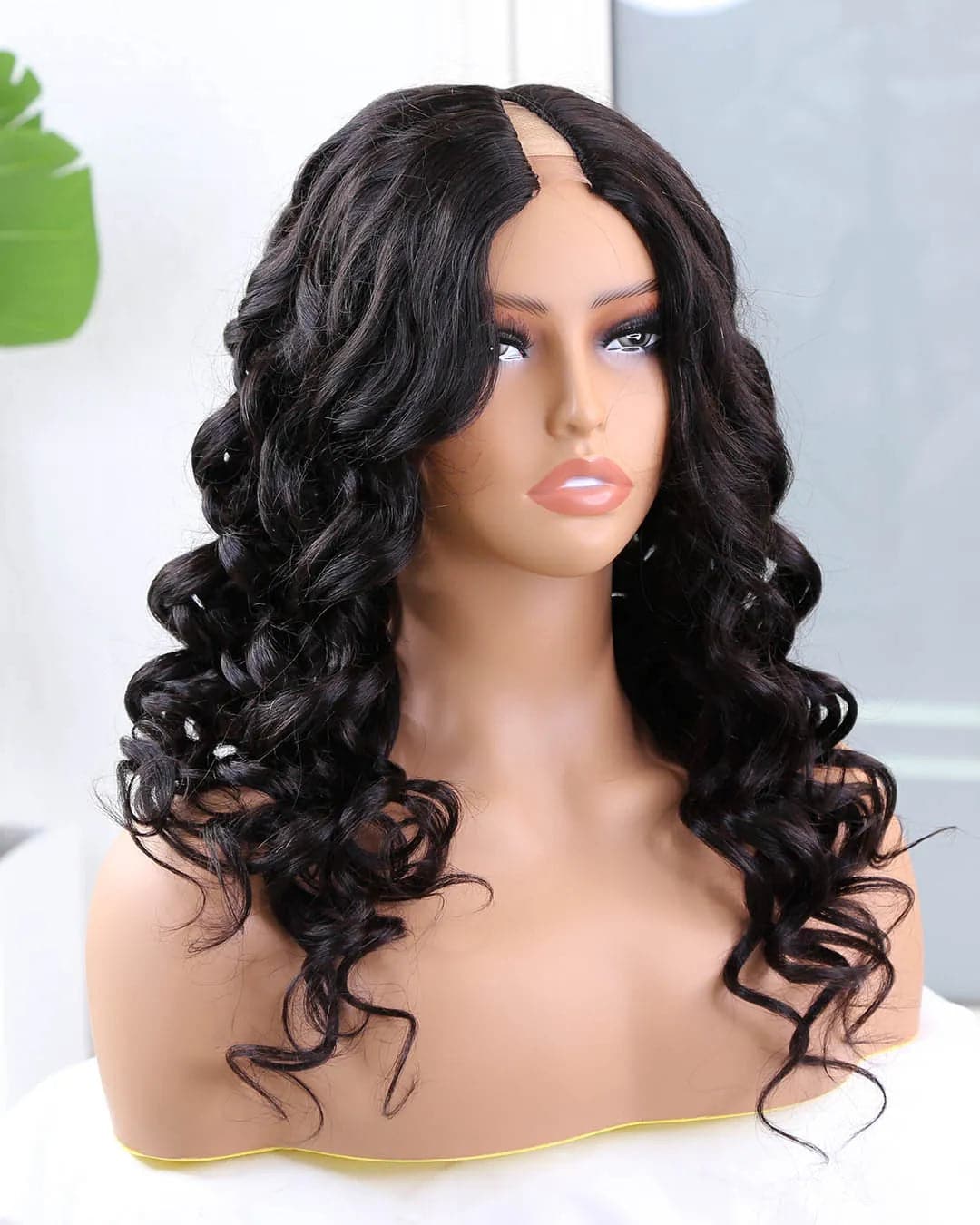 minimal leave out v part wig loose wave human hair