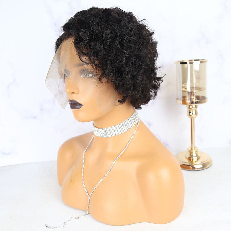 Water Wave Short Pixie Cut 13x6 Lace Front Wig BOB65 Review