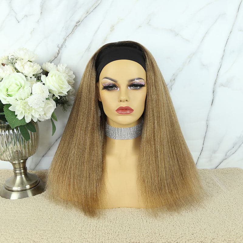 karen blonde yaki straight headband wig human hair 4